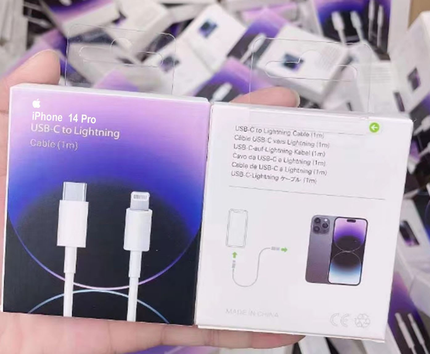 KABEL DATA IPHONE 14PRO PACK UNGU