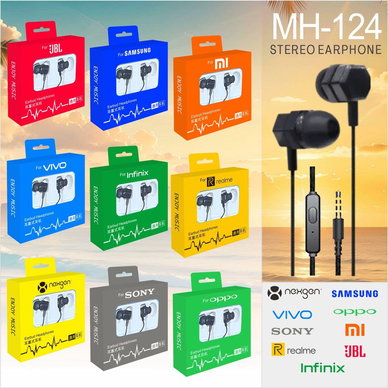 HEADSET MH-124 + MIC PEKING IMPORT