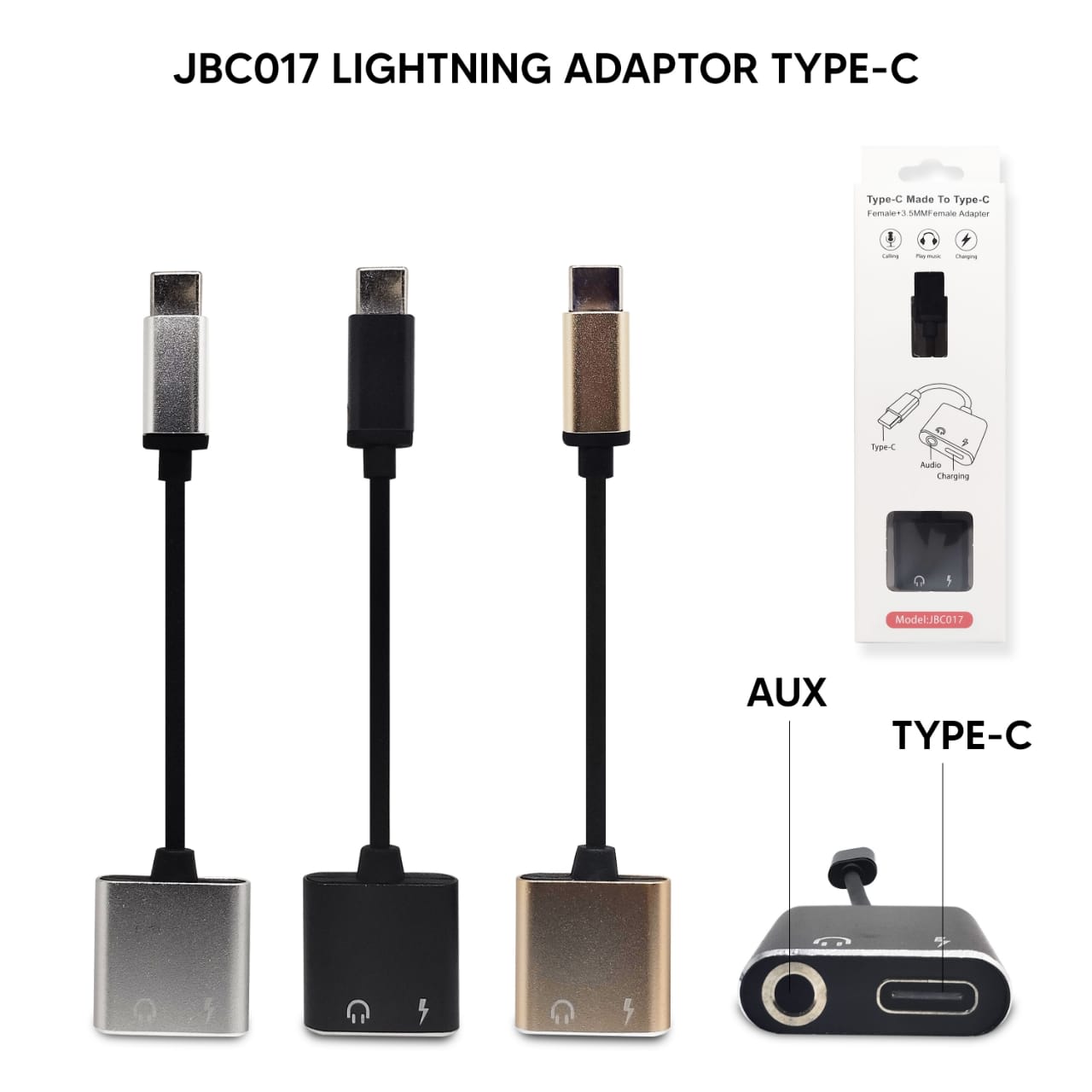 ADAPTOR LIGHTNING JBC017 TYPE - C