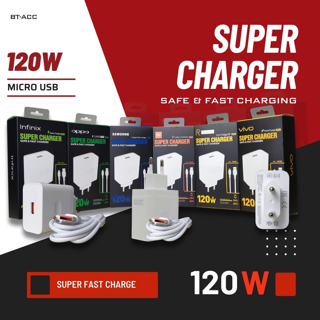 CHARGER USB BRANDED BT-120W MICRO FAST CHARGING