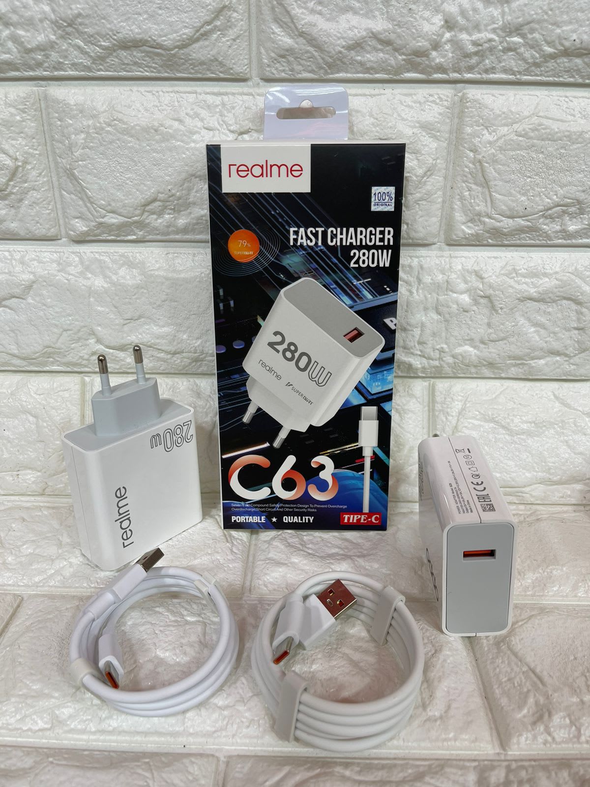 CHARGER REALME C63 280W ORIGINAL 100