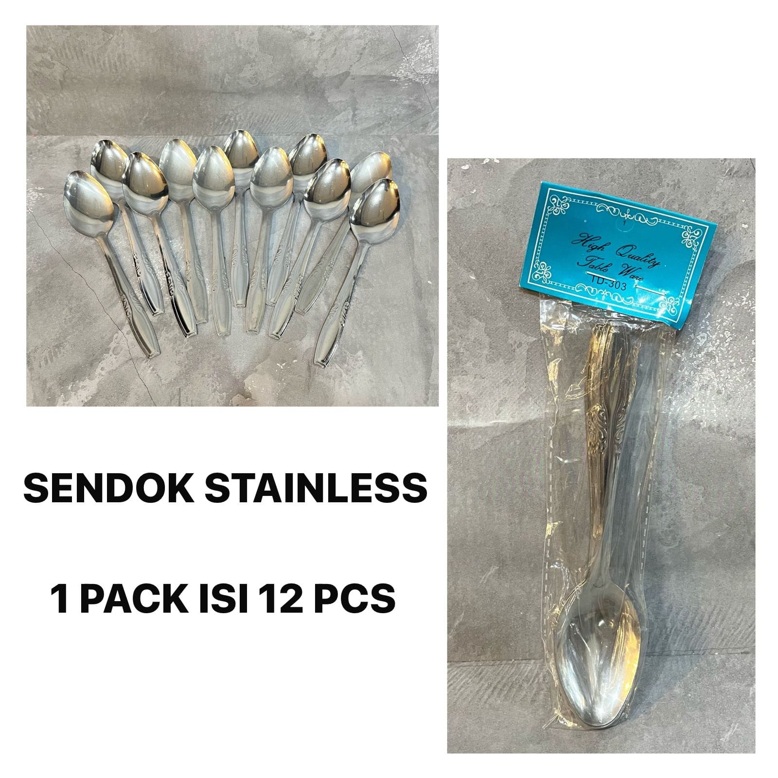 SENDOK DAN GARPU MAKAN BAHAN TEBAL STAINLESS