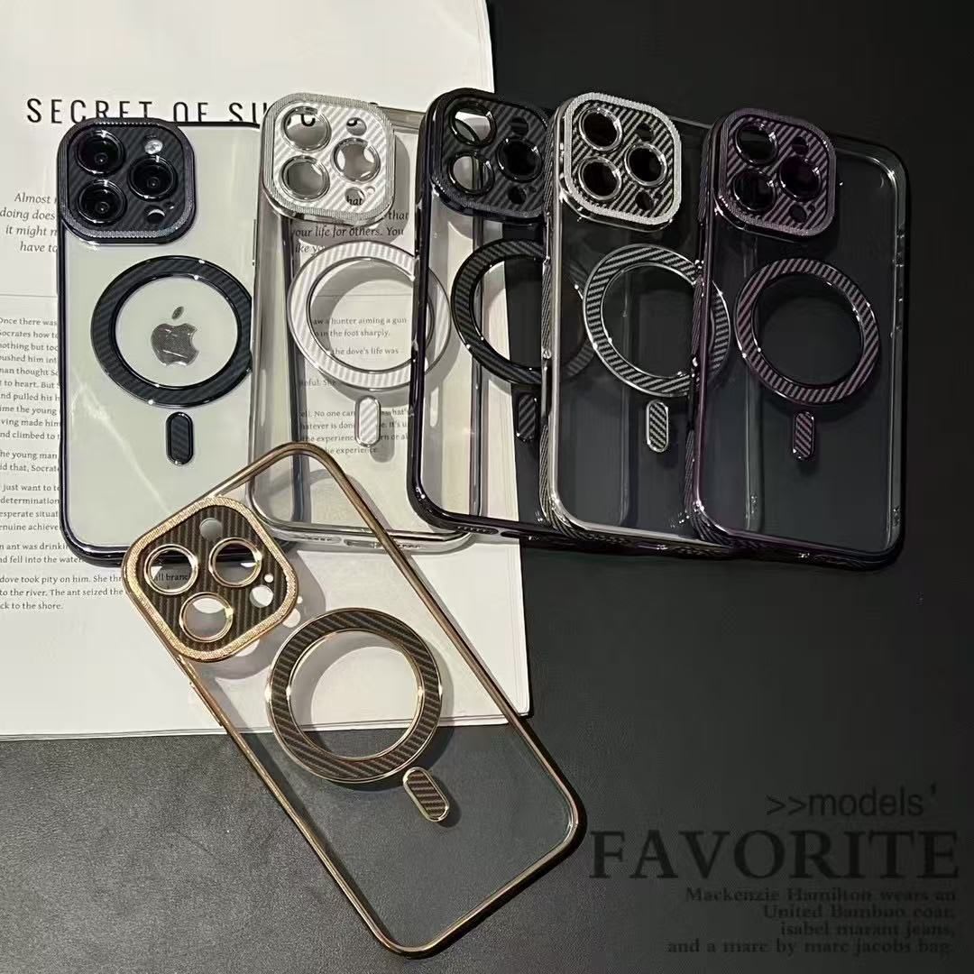 CASE PREMIUM GLITER MAGSAFE LIST CHROME PROTECT CAMERA