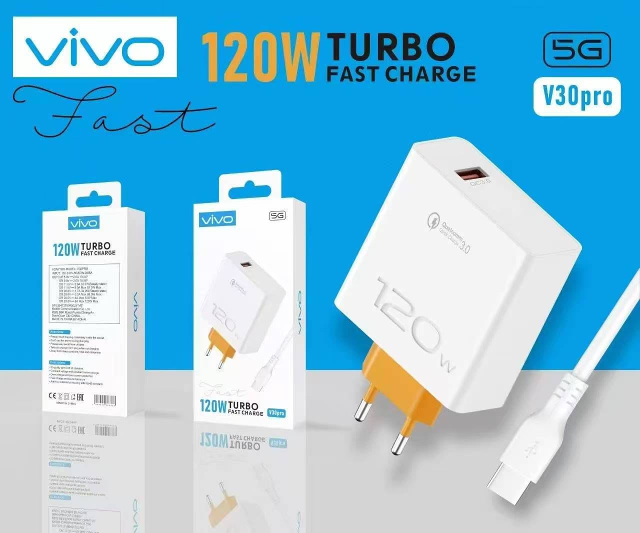 CHARGER VIVO 120W TURBO V30 PRO FAST CHARGING