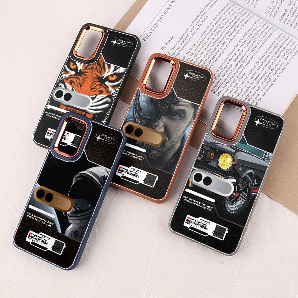 TPU LUXURY CHROME LEATHER TRIPLE SIX