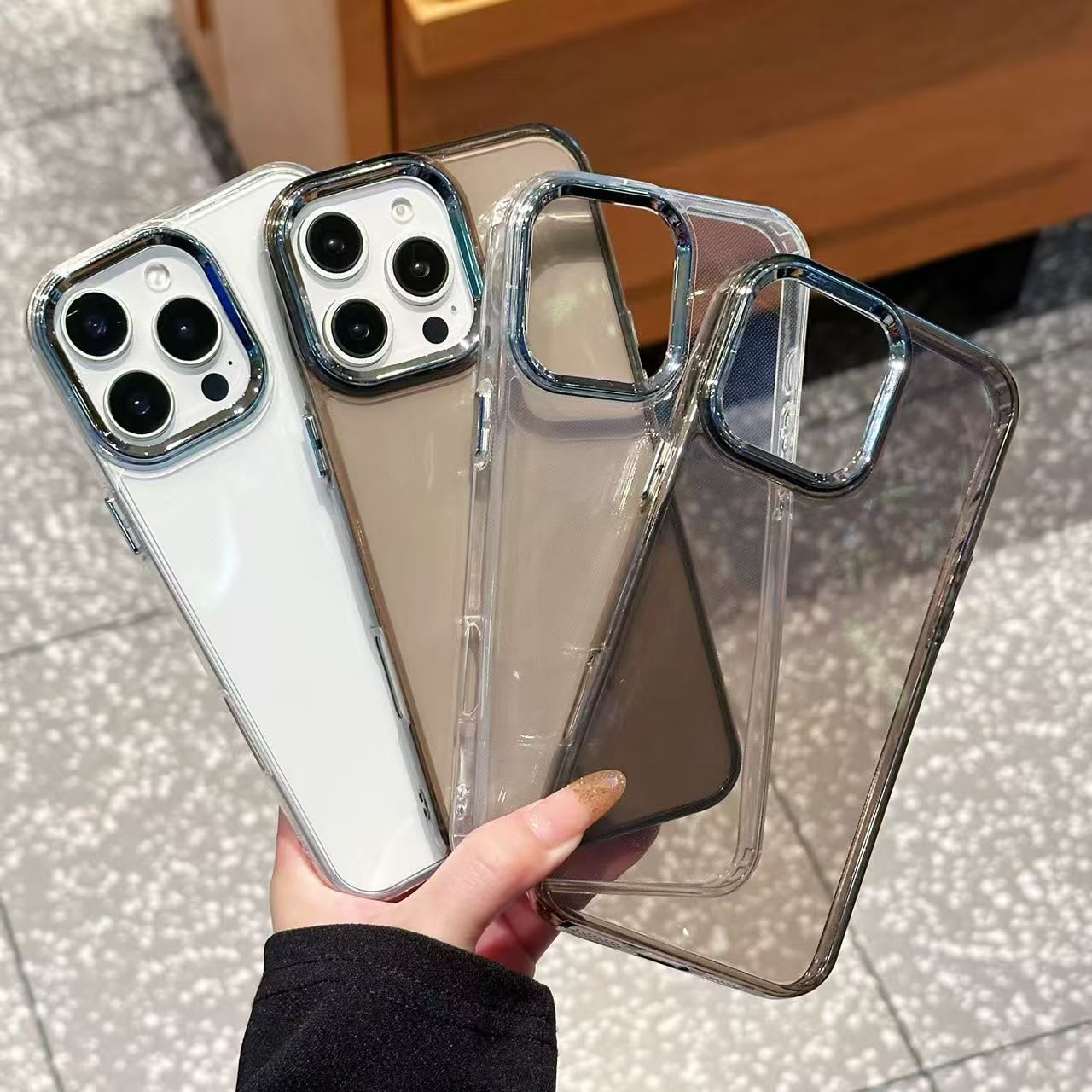 CASE CLEAR ORIGINAL TRANSPARAN RING CHROME