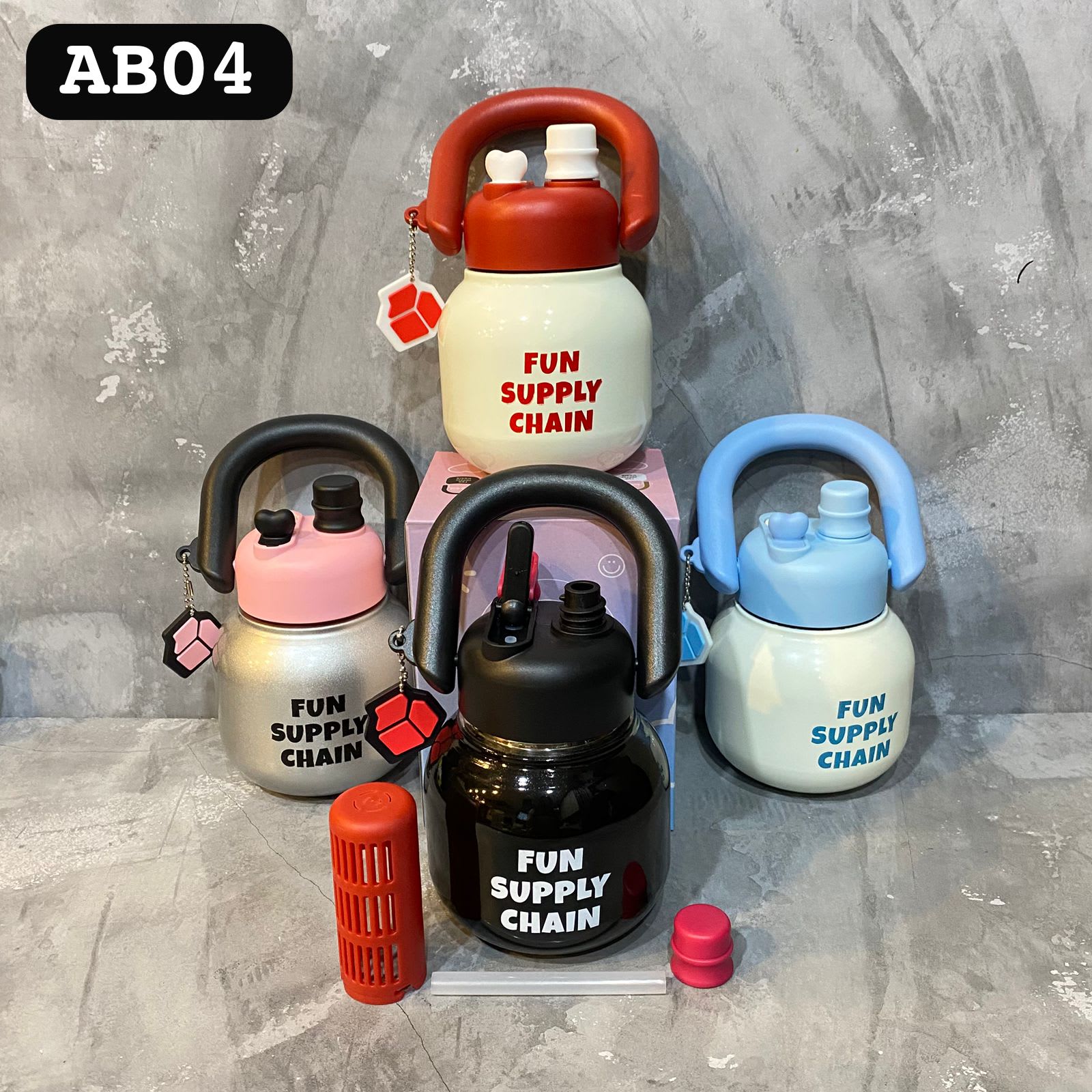 TUMBLER MINUM BAHAN STAINLESS KODE AB04