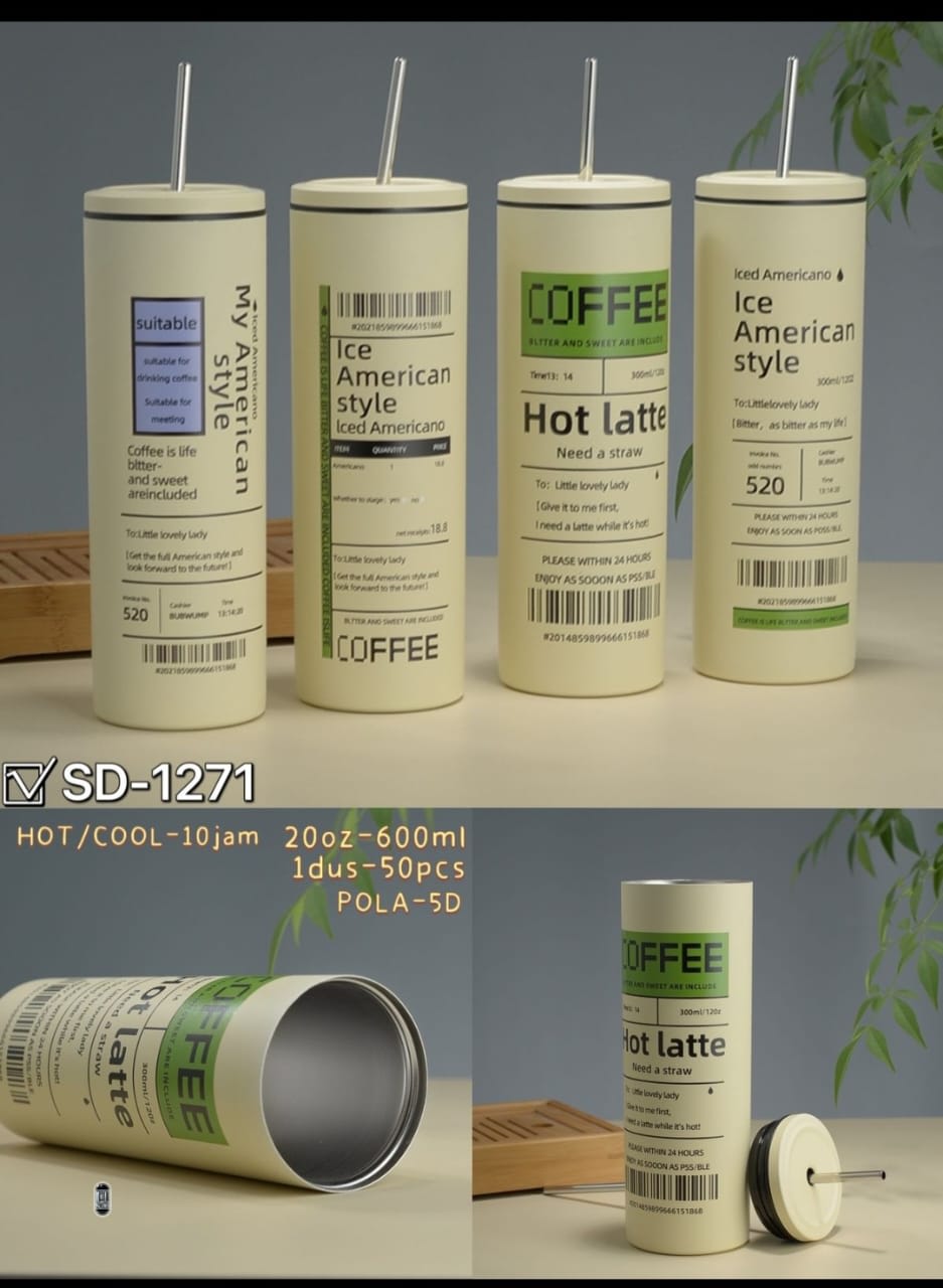 TUMBLER MINUM STAINLESS COFFE KODE SD-1271