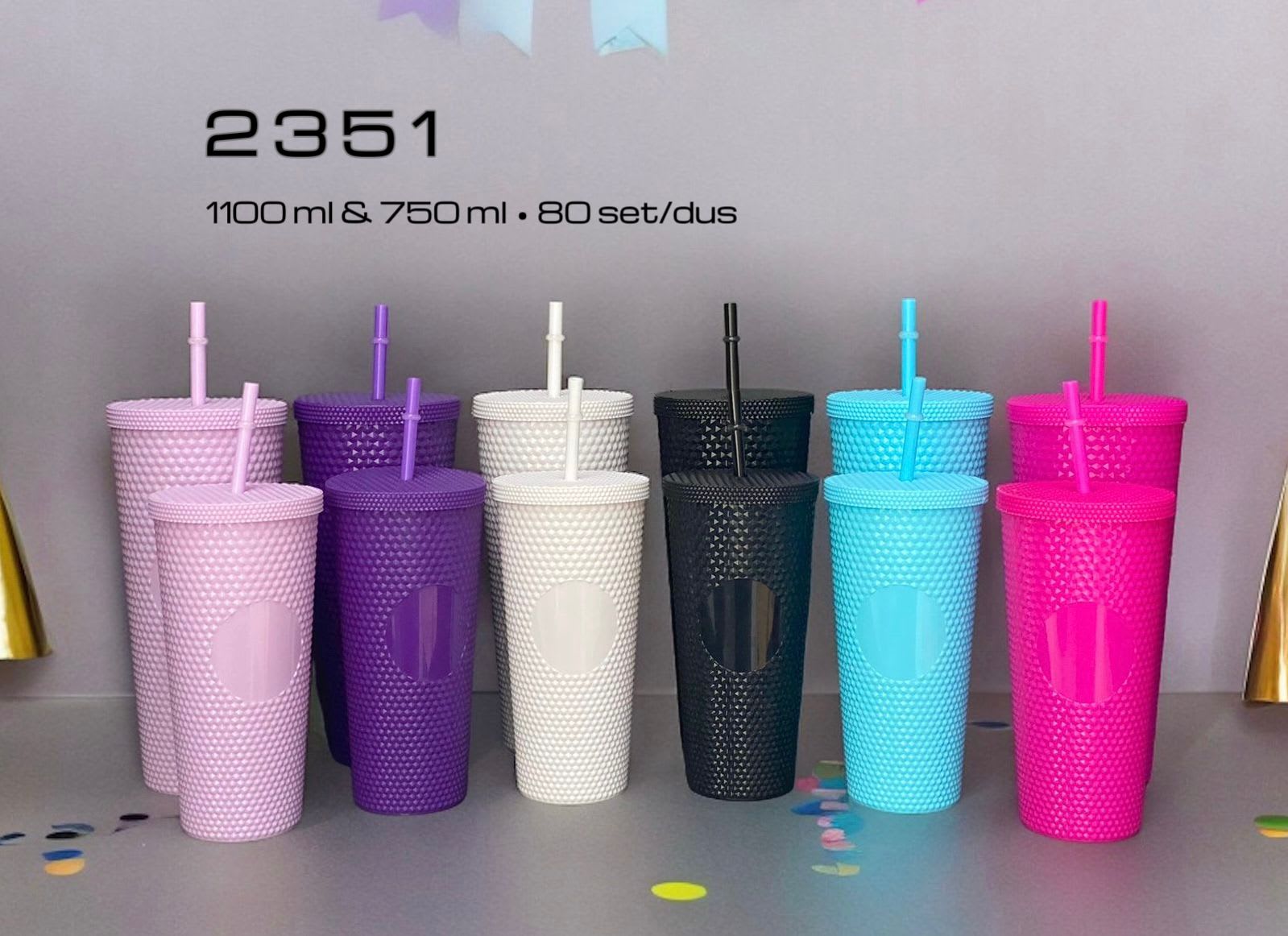 TUMBLER SPIKE DOFF + SEDOTAN KODE 2351