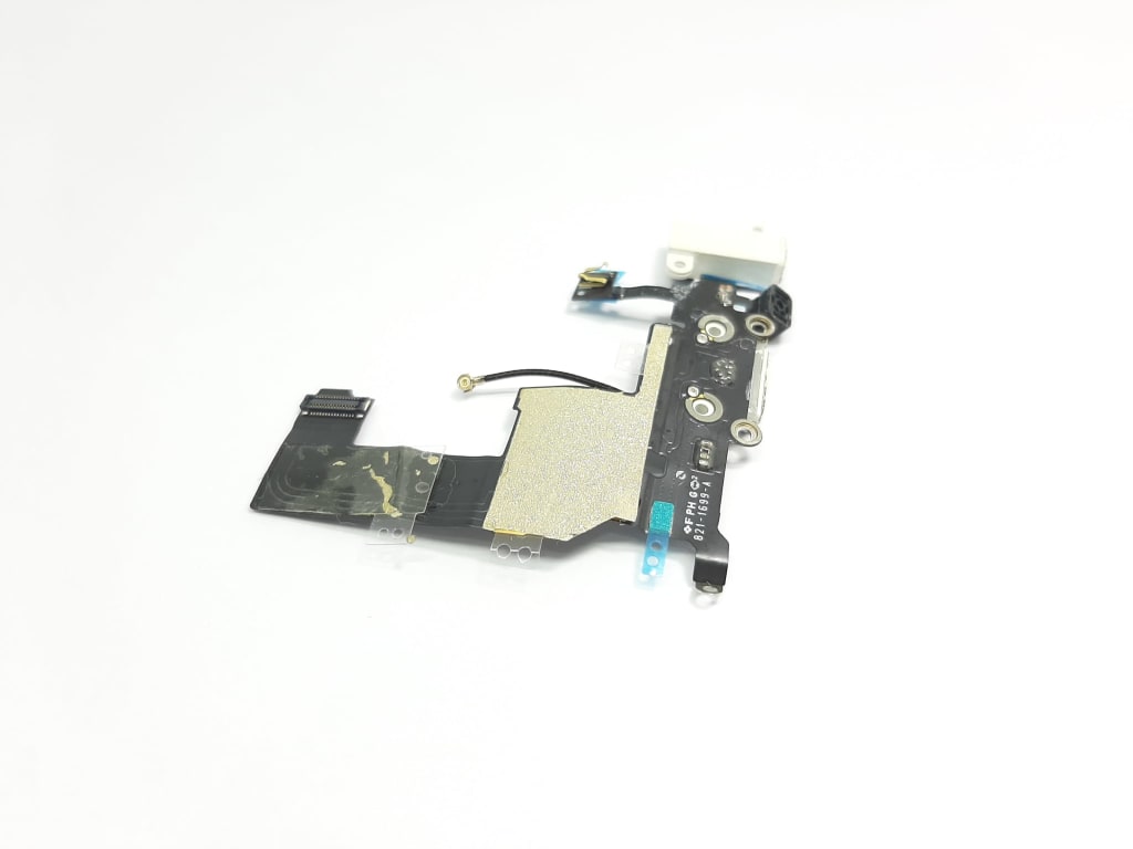 FLEXIBLE IPHONE 5G+CONNECTOR T/C WHITE ORI+CON H/F+MIC di qeong.com