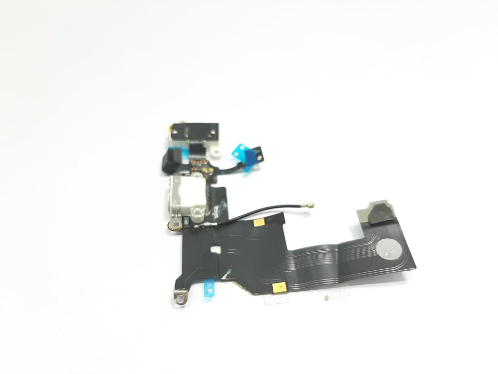 FLEXIBLE IPHONE 5G+CONNECTOR T/C WHITE ORI+CON H/F+MIC di qeong.com