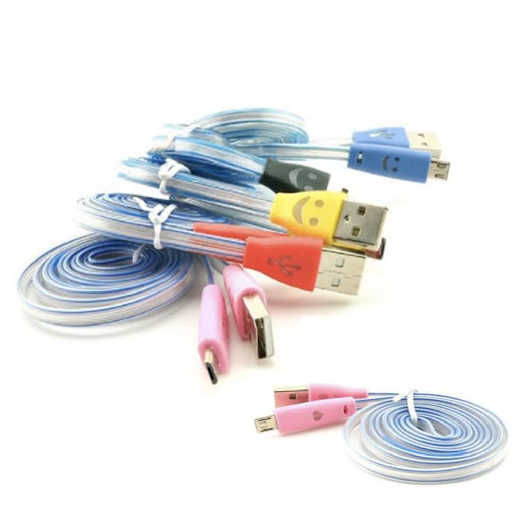 KABEL DATA SMILE LED - MICRO/V8 di qeong.com