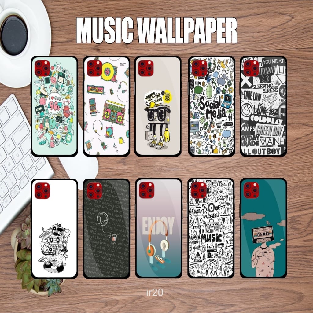 SOFTCASE MOTIF MUSIC WALLPAPER  - IR20 di qeong.com