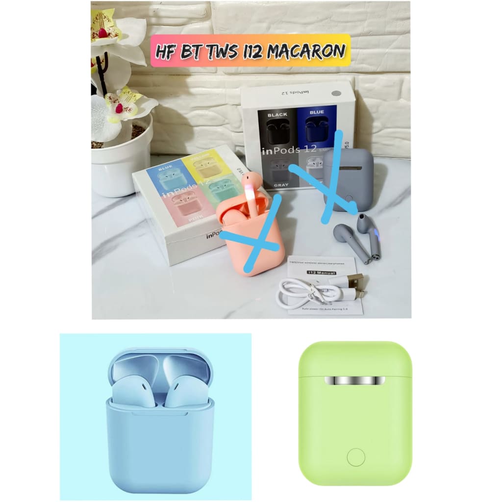 HF BT TWS INPODS i12 MACARON / HANDSFREE BLUETOOTH di qeong.com