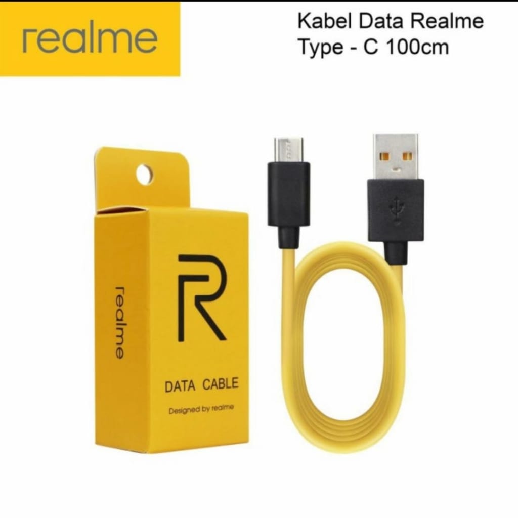 KABEL DATA REALME TYPE C & MICRO + PACK DUS KUNING di qeong.com