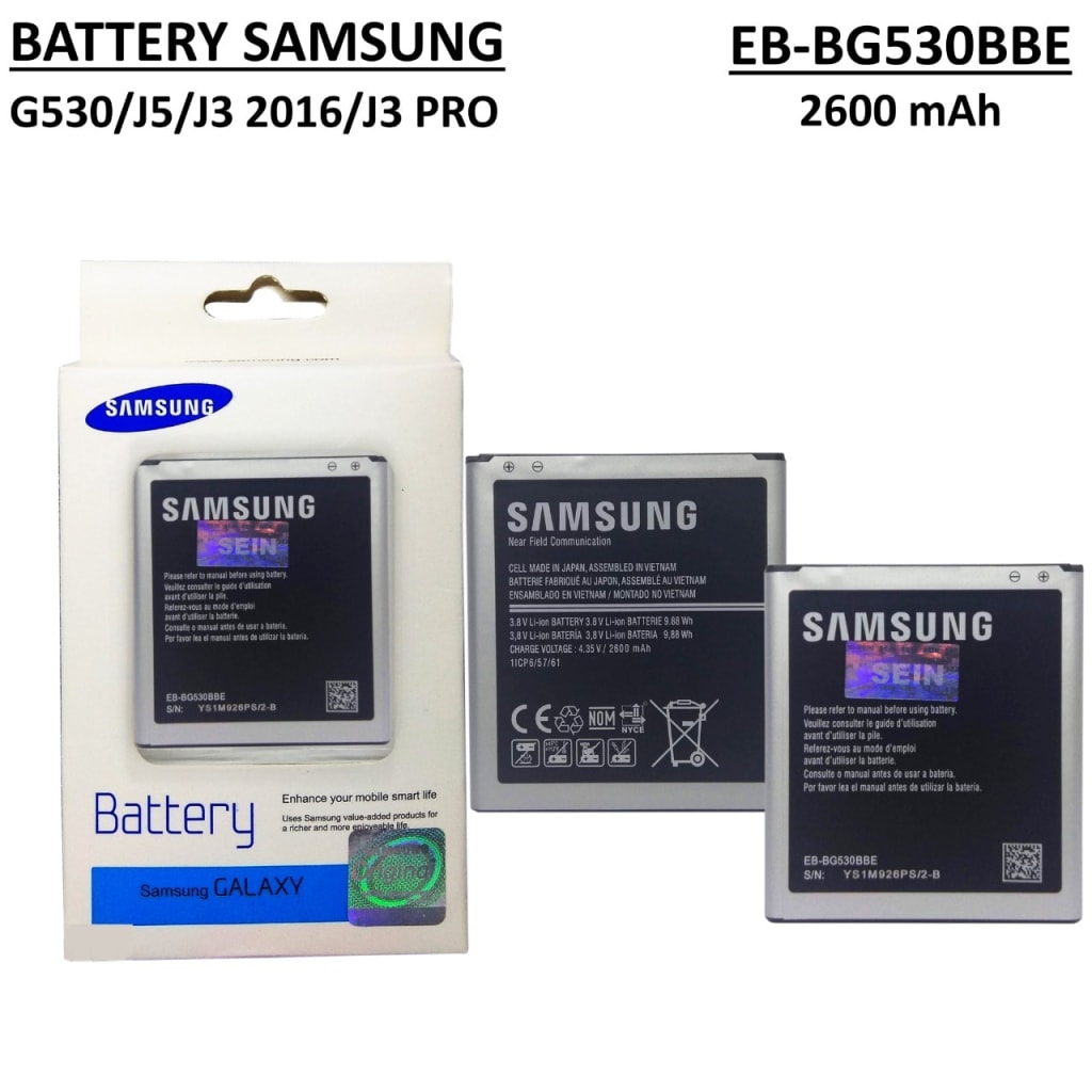 BATERAI SAMSUNG G530/J2 PRIME/GRAND PRIME/G532/J3/J2 PRO/J5 ORI 100 % PACK di qeong.com