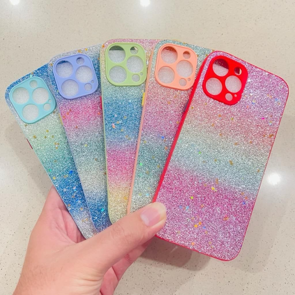 SOFTCASE GLITTER BLINK STAR RAINBOW PROTECT CAMERA di qeong.com