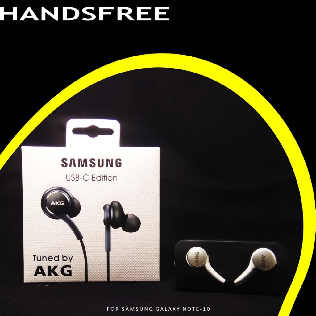 HANDSFREE SAMSUNG AKG NOTE 10/TYPE C (Black) ORI 100% PACK di qeong.com