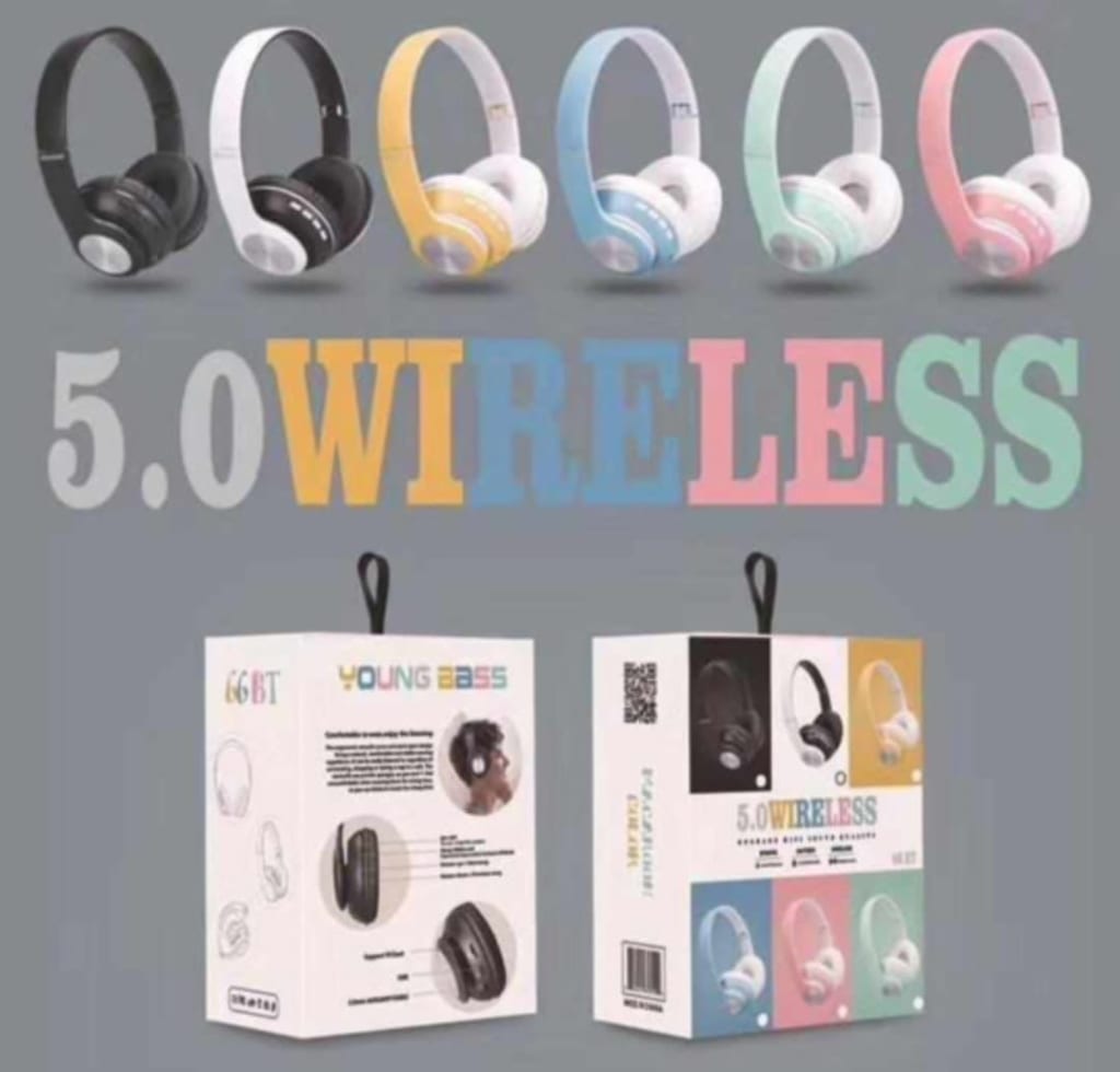 HANDSFREE BANDO BLUETOOTH MACARON 66BT + SLOT MICRO SD di qeong.com