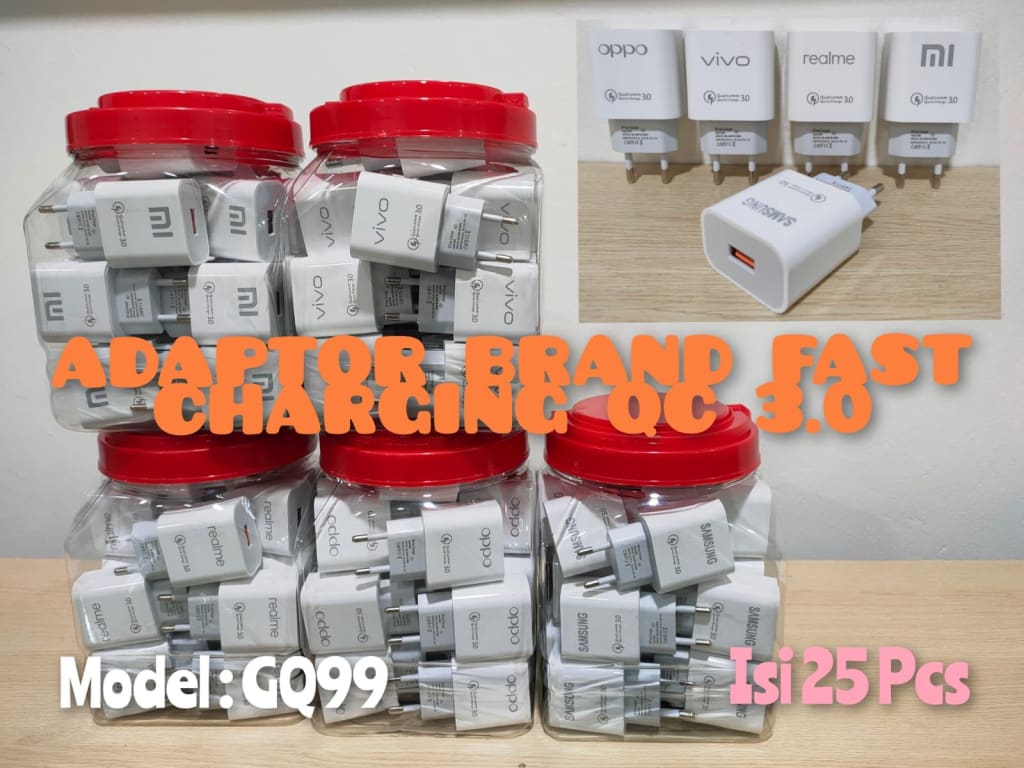 Adaptor Fast Charging Branded GQ99 - Real 3.0 Ampere di qeong.com