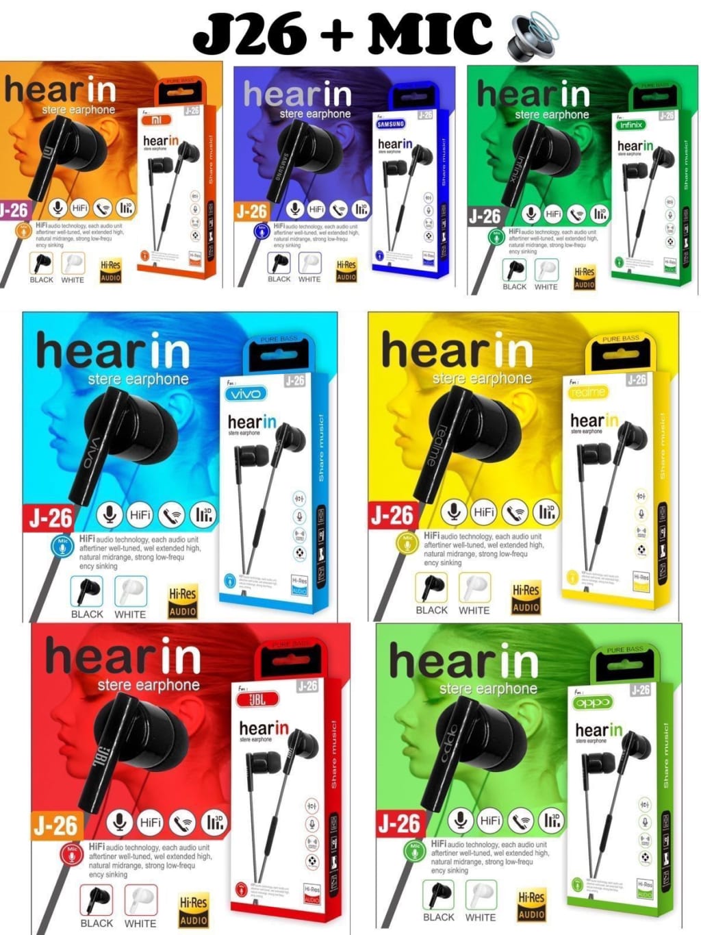 HEADSET BRANDED J26 + MIC PACKING MEREK di qeong.com