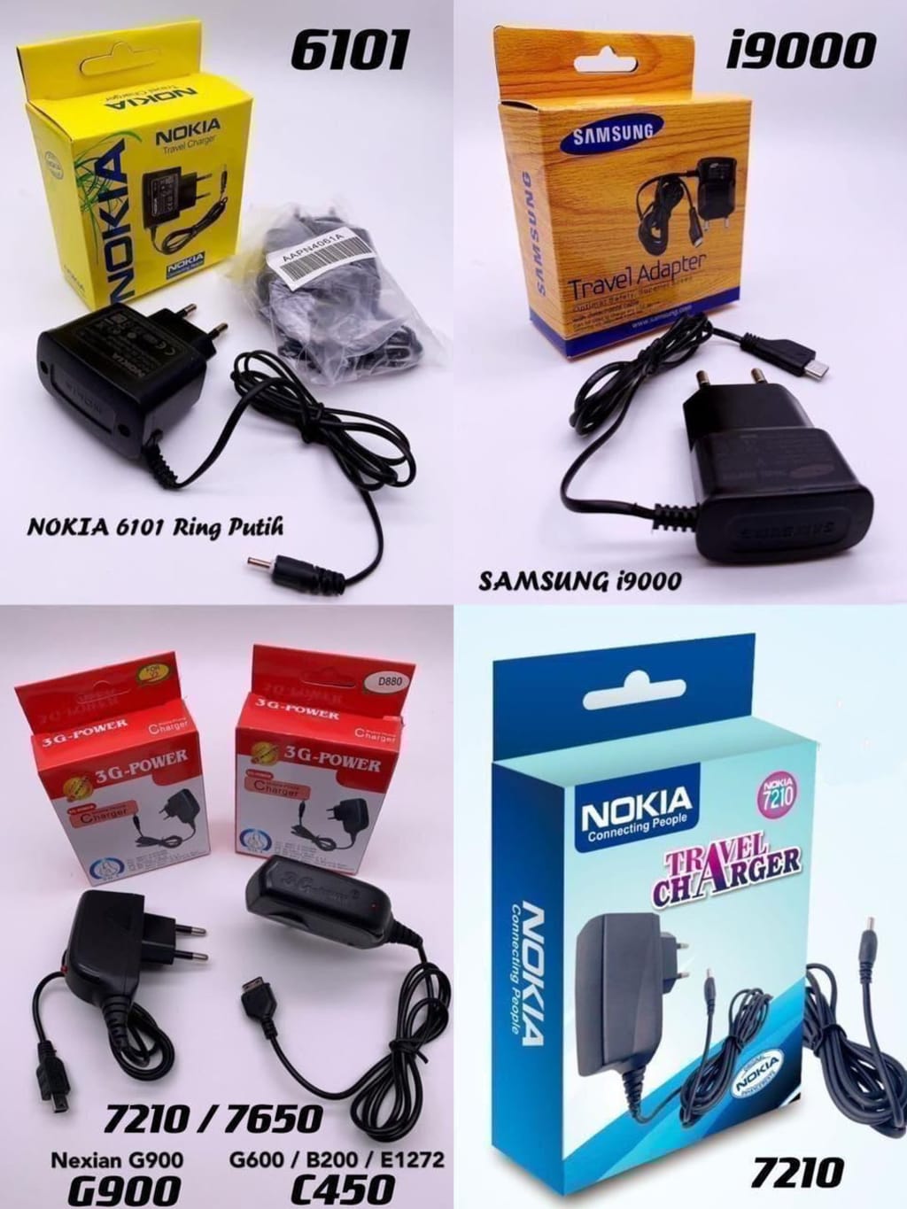 TRAVEL CHARGER NOKIA/SAMSUNG ORI 99% + DUS di qeong.com