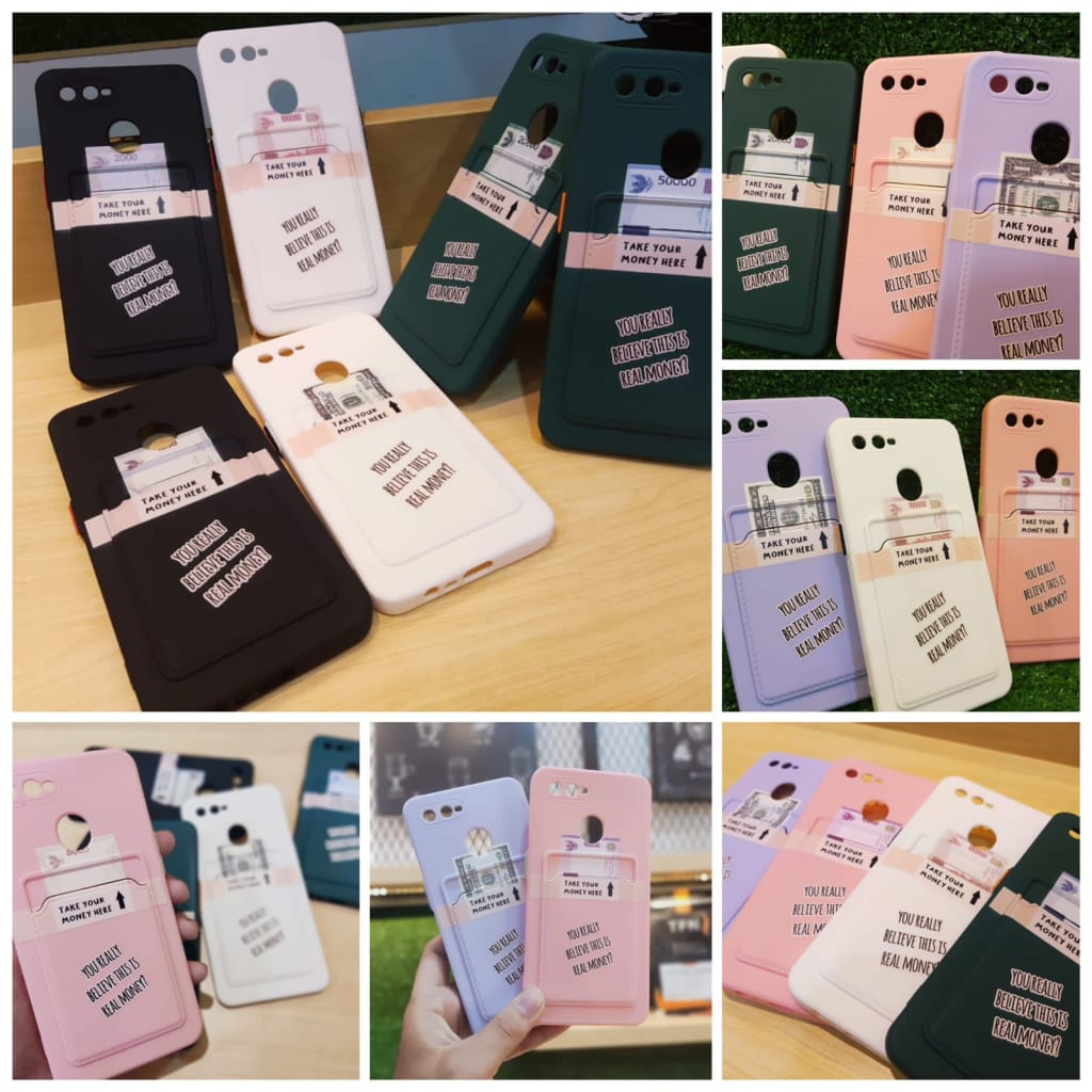 TPU Macaron Slot Card Protect Camera Money Slot di qeong.com