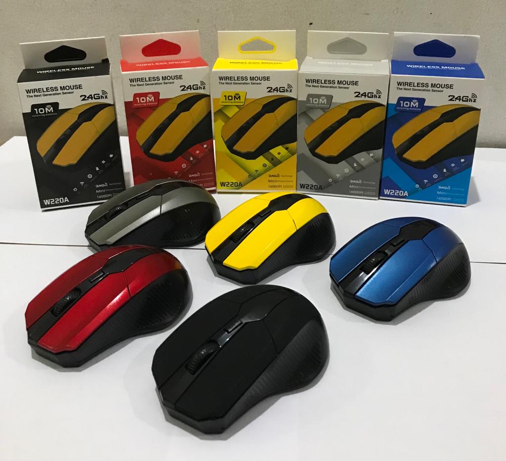 ￼MOUSE BLUETOOTH W220A Gaming Mouse Wireless Mouse - 2.4Ghz 1600 DPI / MOUSE WIRELESS di qeong.com