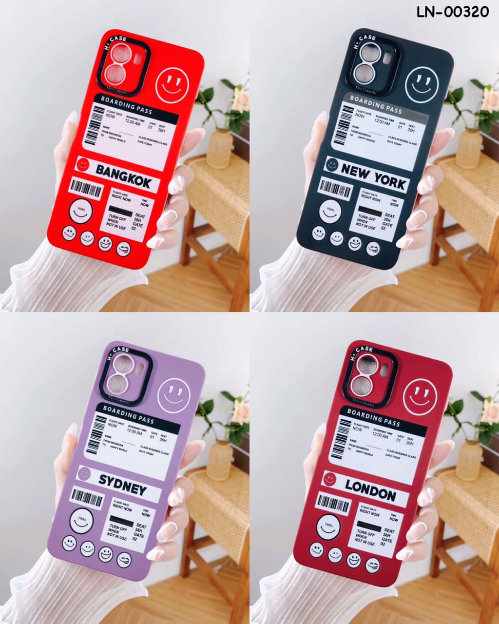 (LN-00320) CASE PRO CAMERA PREMIUM MACARON BOARDING PASS MIX PC di qeong.com