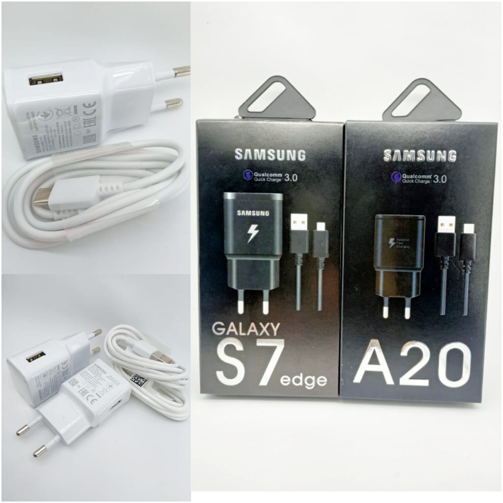 TRAVEL CHARGER ORI SAMSUNG S7 EDGE/A20 SUPORT CHARGING di qeong.com