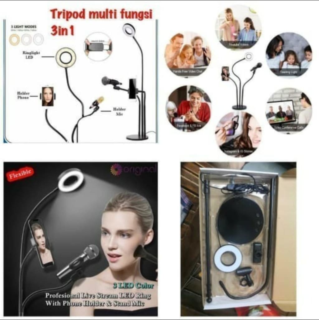 Tripod RING LIGHT LED di qeong.com