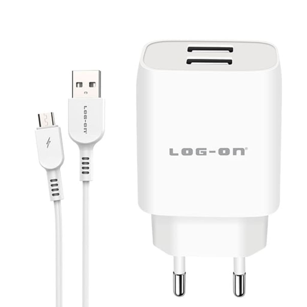 TRAVEL CHARGER LOGON 2 USB LO-C31 di qeong.com