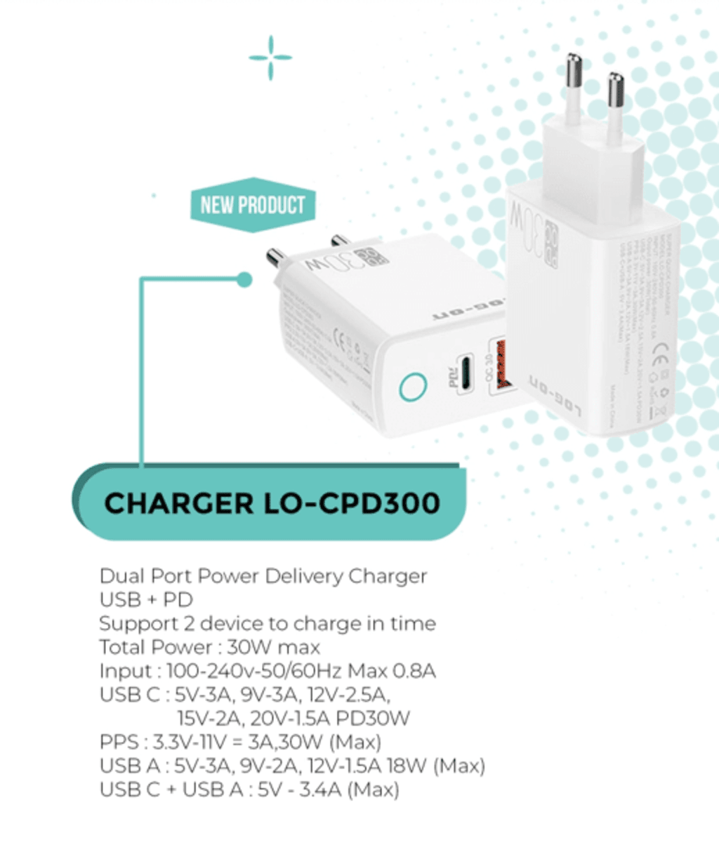 BATOK CHARGER LO-CPD300 di qeong.com