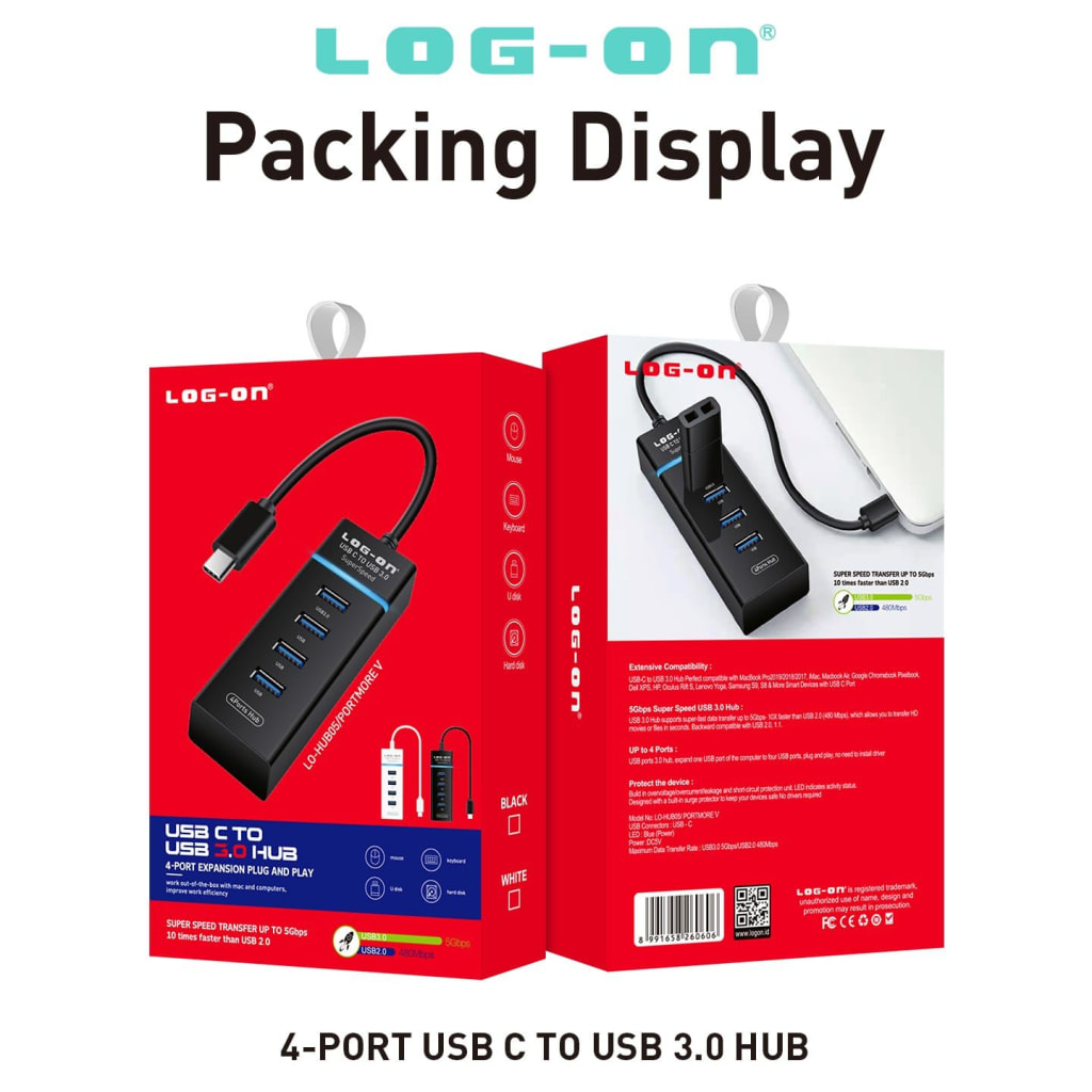 USB HUB LOGON LO-HUB05 di qeong.com