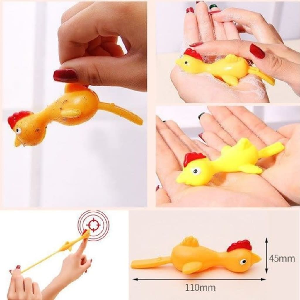 Mainan Anak ketampel Jari Tembak Karet Ayam Lucu di qeong.com