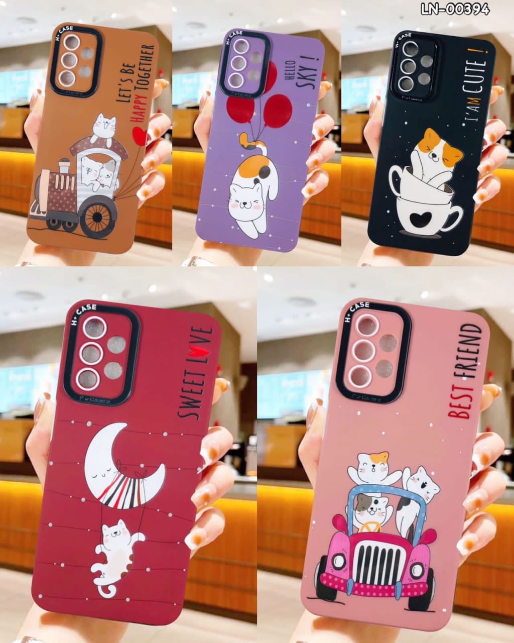 CASE BIG EYE MACARON BLUDRU CUTE CAT PC di qeong.com