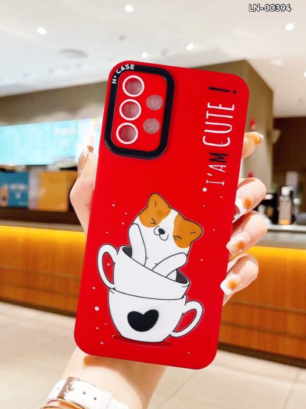 CASE BIG EYE MACARON BLUDRU CUTE CAT PC di qeong.com