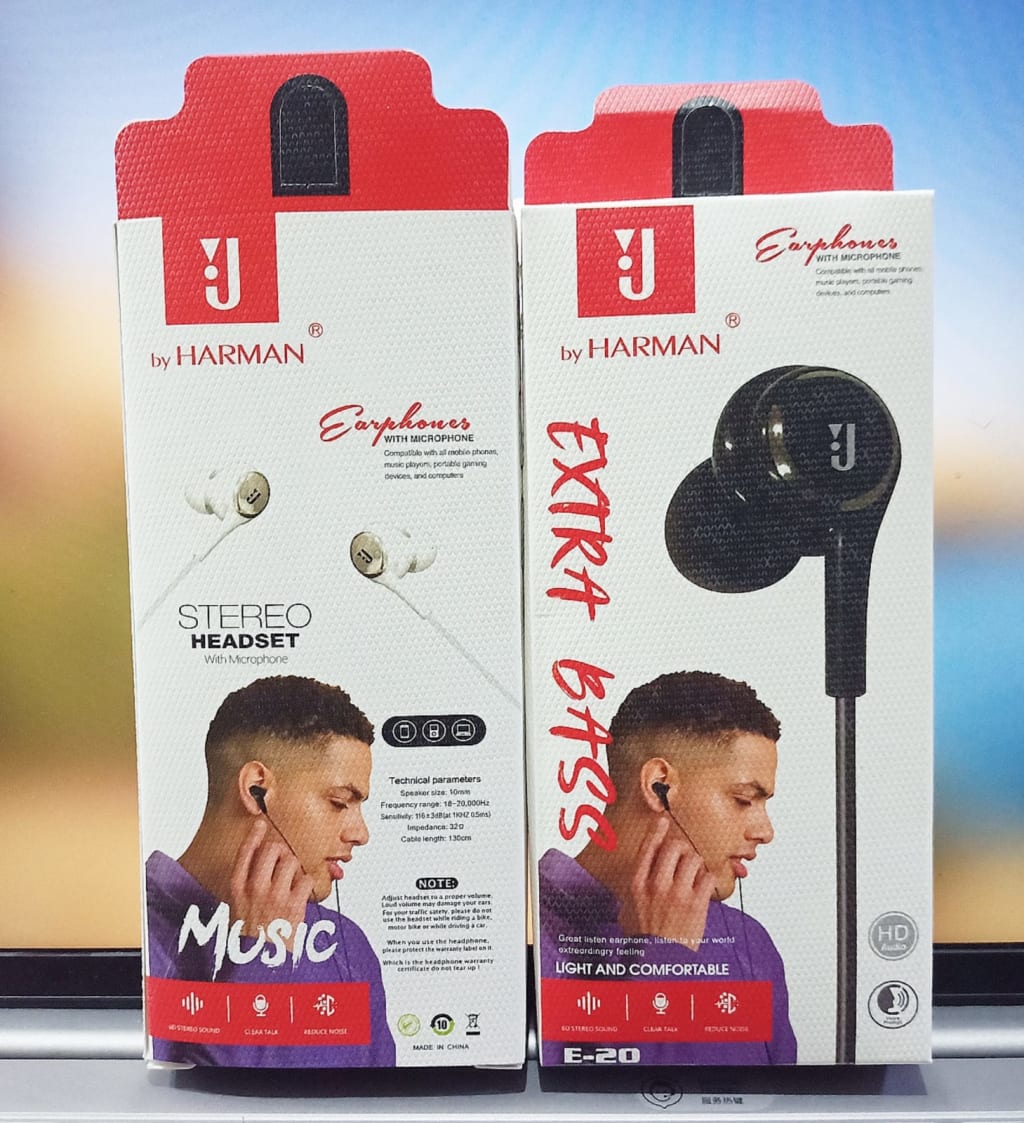 Handsfree Headset Jbl E20 New Earphne Streo Extra Basss di qeong.com