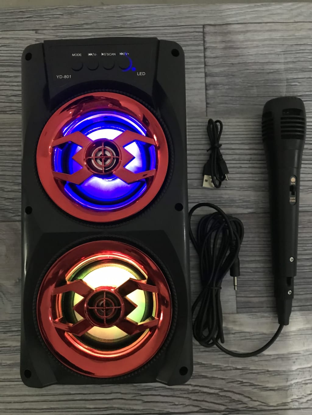 Speaker bluetooth karaoke YD-801 + gratis mic di qeong.com