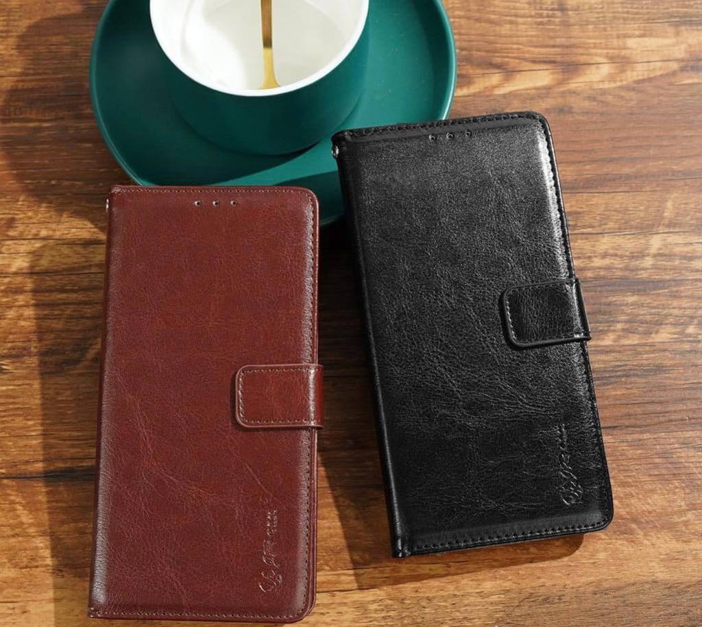 PREMIUM FLIP WALLET LEATHER KULIT “ELEGANT SERIES” di qeong.com