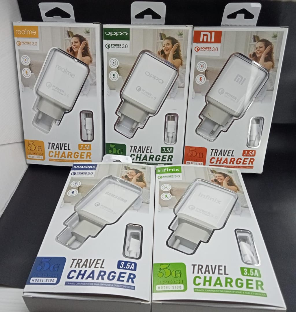 Travel charger Branded 3,5A S-100 Kabel Micro Usb di qeong.com