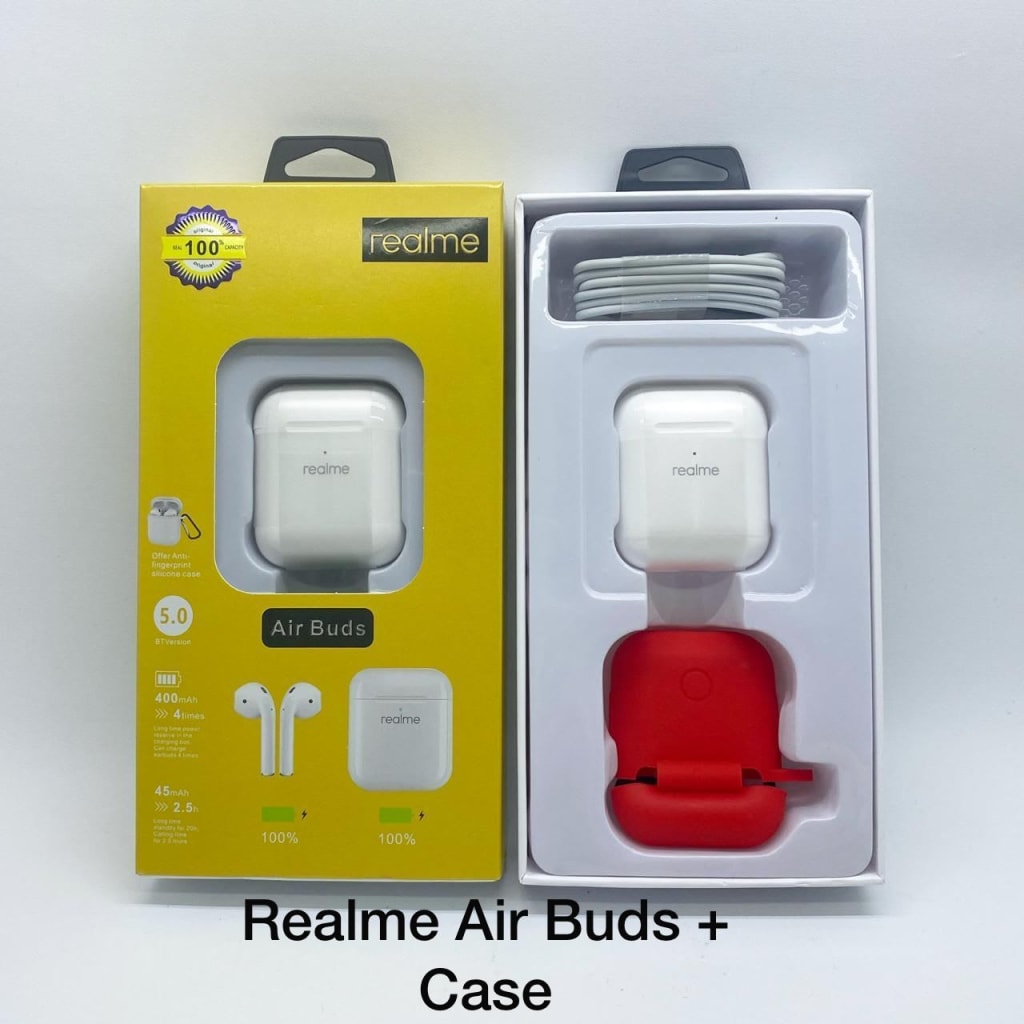 Headset Bluetooth REALME AIR BUDS + CASE di qeong.com