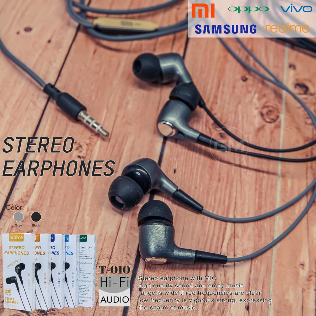 HANDSFREE STEREO EARPHONE MODEL T - 010 di qeong.com