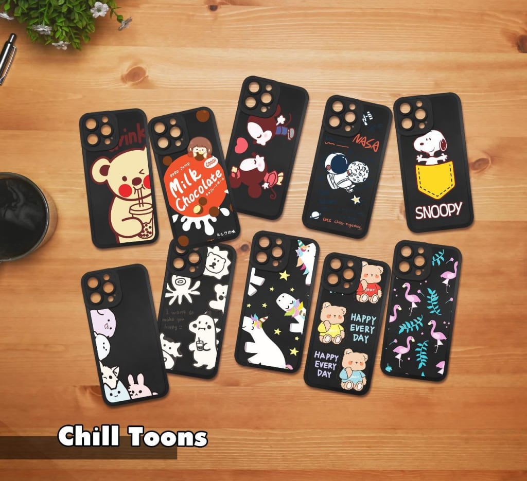 SOFTCASE PREMIUM BLACK PROTECT CAMERA CHILL TOONS di qeong.com