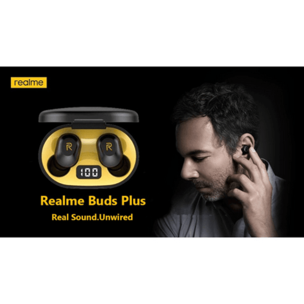 HEADSET BLUETOOTH REALME BUDS PLUS Wireless LED di qeong.com