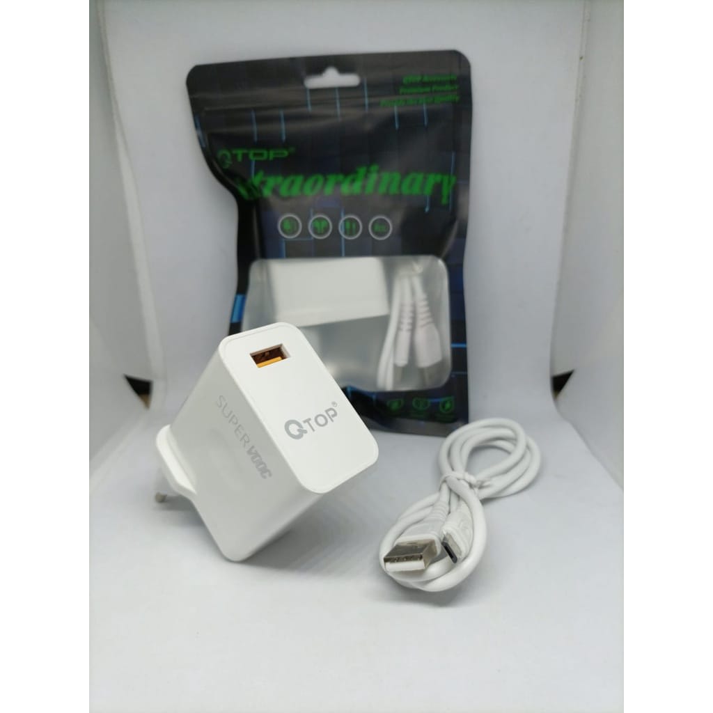 Adaptor Batok Charger Qtop 30W Original 100% Produk Best Premium Quallity Super Vooc Fast Charging di qeong.com