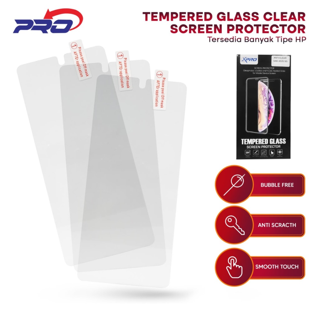 TEMPERED GLASS BENING CLEAR GARANSI X- PRO di qeong.com