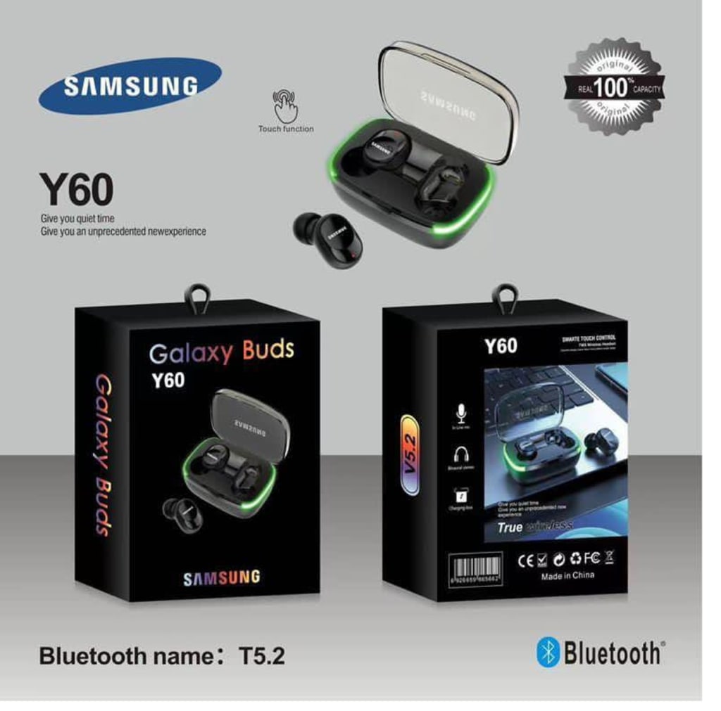 HEADSET BLUETOOTH TWS Y60 di qeong.com