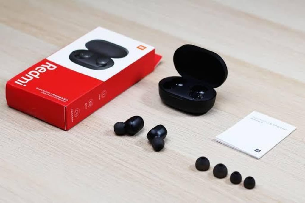 HEADSET BLUETOOTH REDMI AIRDOTS 2 MERAH di qeong.com