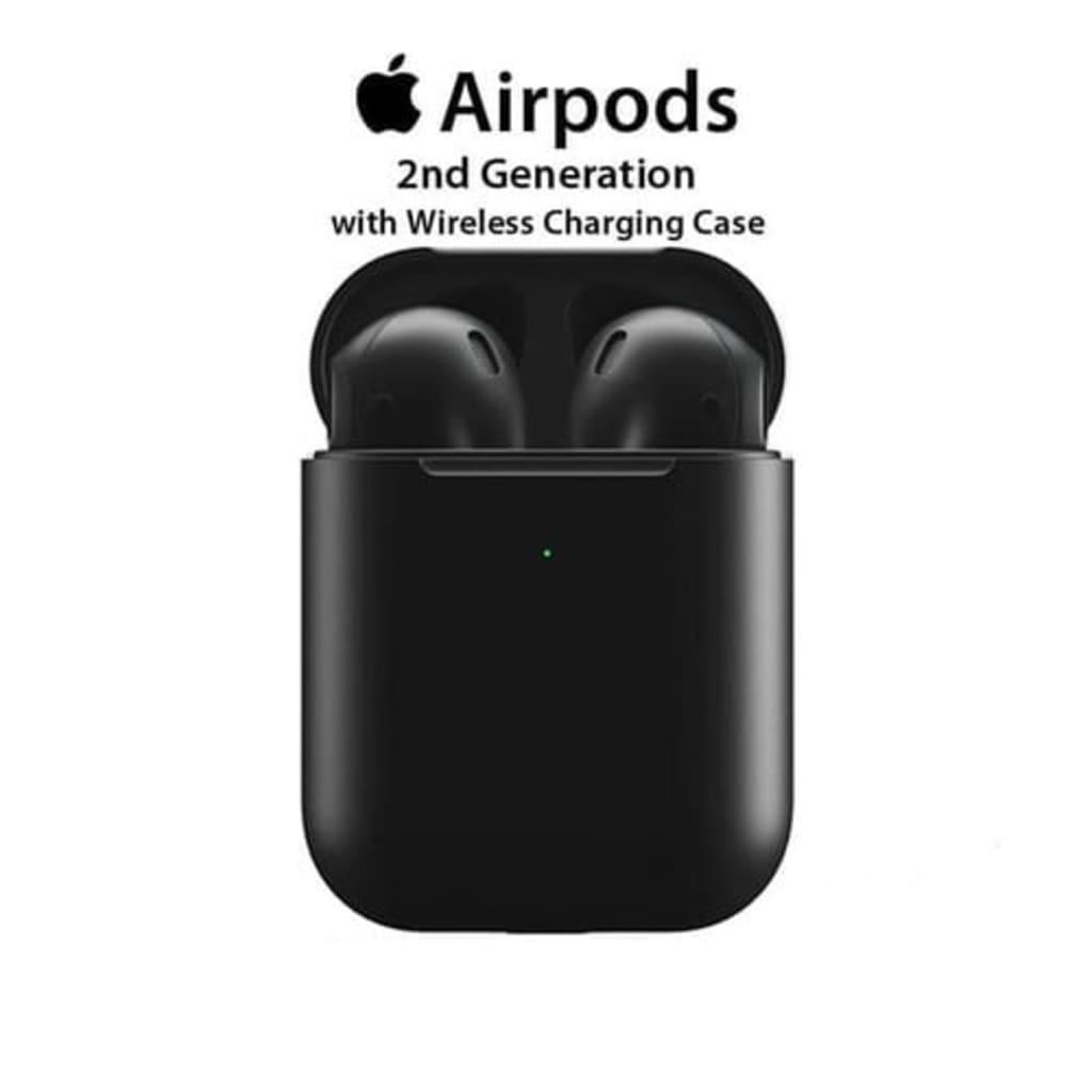 HEADSET BLUETOOTH AIRPODS 2 BLACK di qeong.com